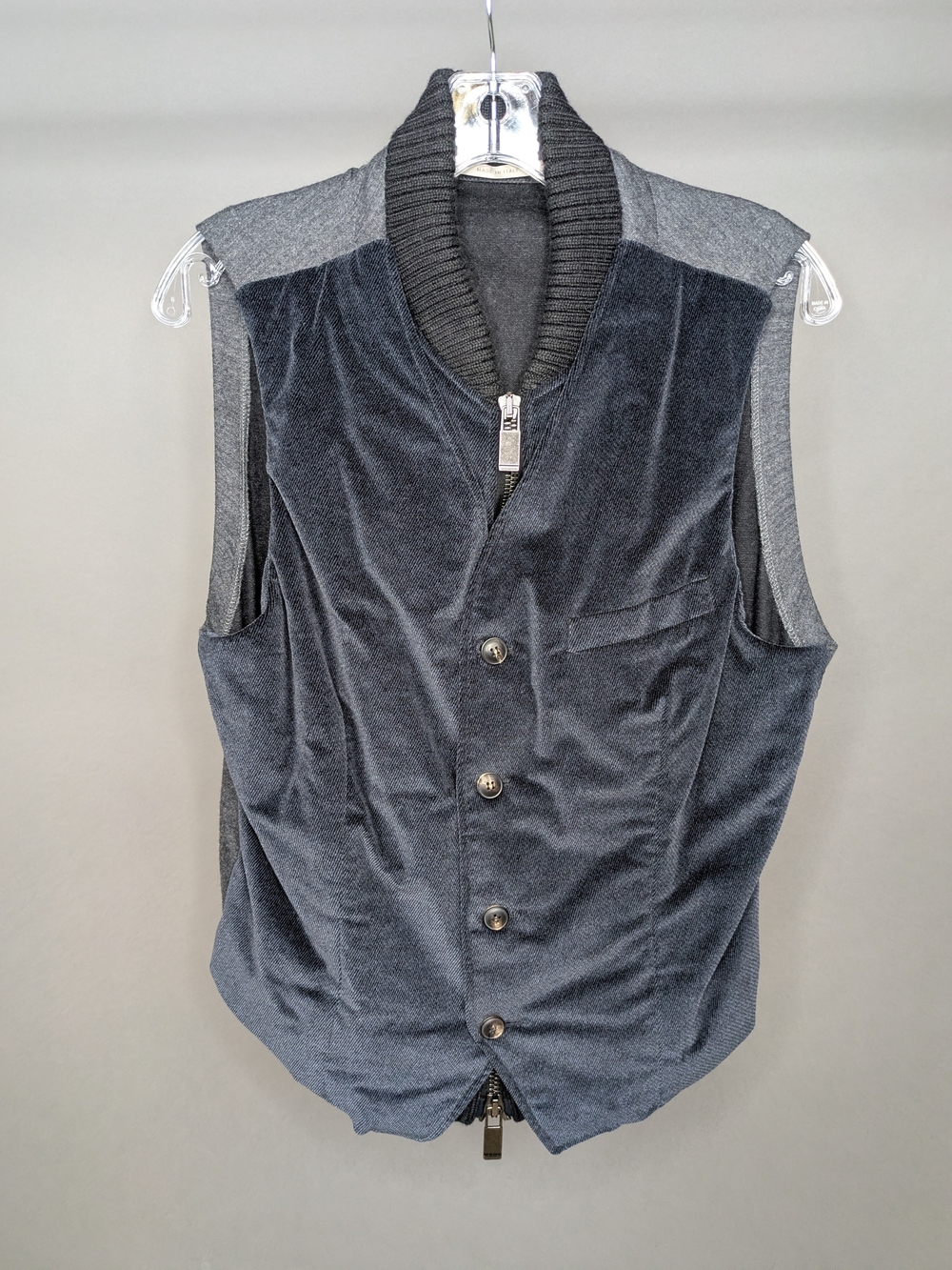 Pal Zileri Made In Italy Sleeveless Zip-Button Vest